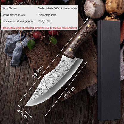 Forging Japanese Full Tang Handle Knife Handmade Steel Kitchen Boning Knives Chef Slicing Knife Santoku Cleaver Cutter