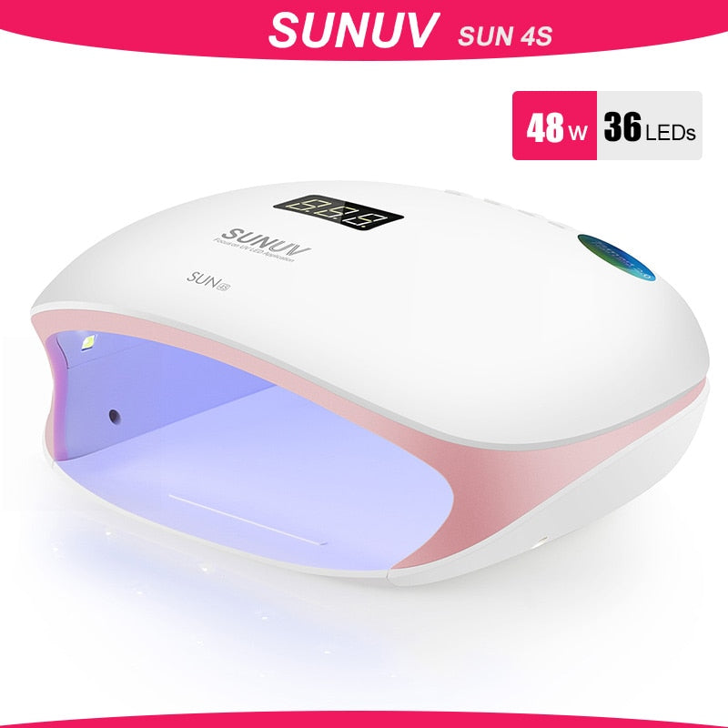 SUNUV SUN4S/4 Nail Lamp 48W UV LED Nail Dryer for Curing Gels Polish With Smart Sensor Manicure Nail Art Salon Equipment Brand