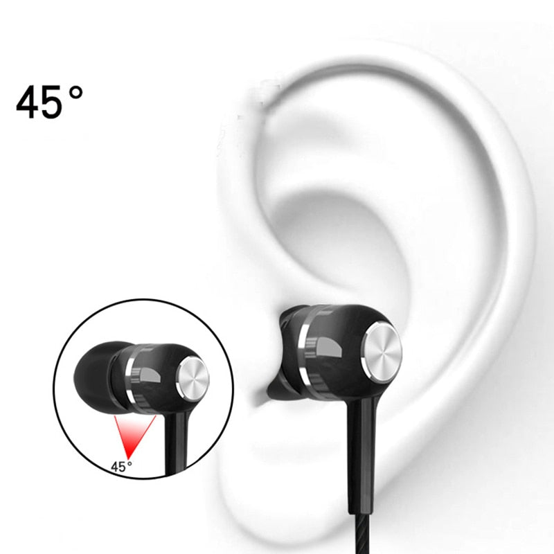 Wired Headphones 3.5mm Sport Earbuds with Bass Phone Earphones Stereo Headset with Mic volume control Music Earphones