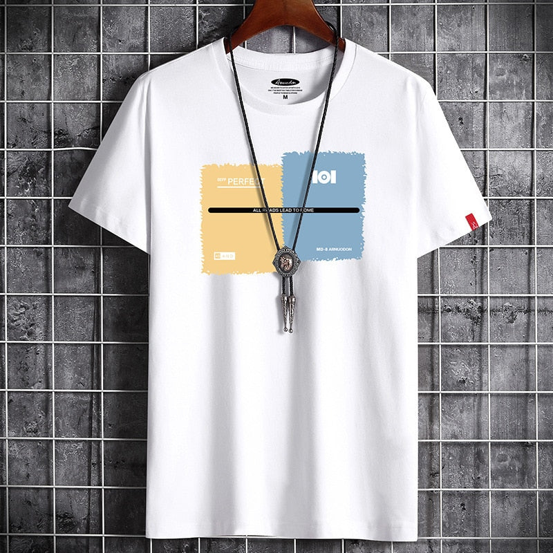 2021 Fashion Summer for Men Clothing Anime T Shirt White Oversized Graphic Vintage T-shirt Tshirt Anime Harajuku Manga S-6XL