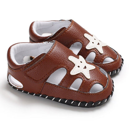 Summer Baby Boy Shoes Toddler Kids Beach Sandals Boys Soft Leather Non-Slip Closed Toe Safety Shoes Baby Shoes