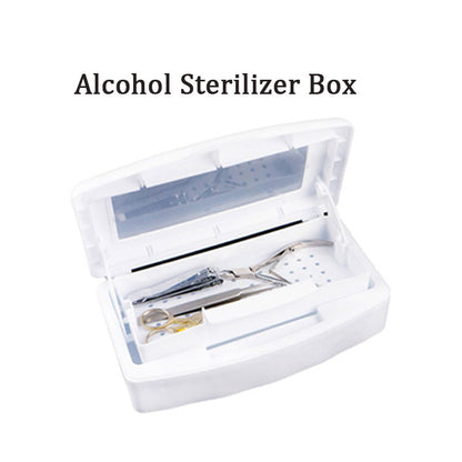 Sterilization Box for Tool Disinfection for Tweezers Salon Nail Metal Tools Disinfector Sterilizer for Manicure Alcohol Steriliz