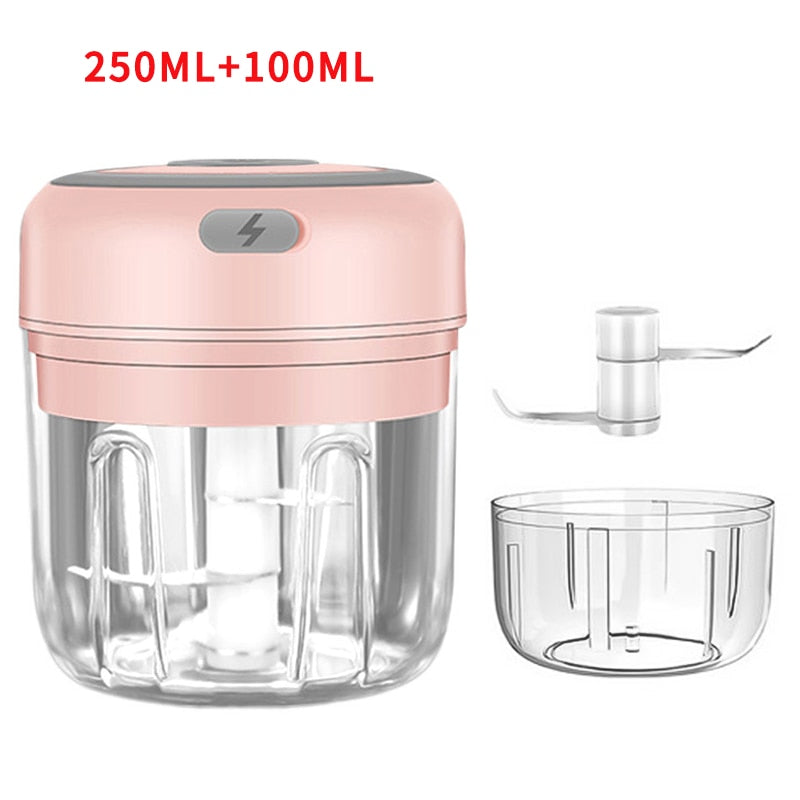 HiPiCok Electric Food Chopper Meat Grinder Garlic Crusher Mini Garlic Press Vegetable Chopper Masher Machine USB Kitchen Gadgets