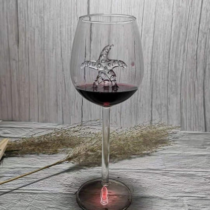 Creative Built-in Shark Wine Glass New Design Goblet Whiskey Glass Dinner Decorate Handmade Crystal For Party Flutes Glass