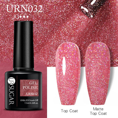 UR SUGAR 7.5ml Autumn Red Series Nail Gel Polish Gel Paint Nail Art Semi Permanent Nail Art Manicure Soak Off LED UV Nail Gel