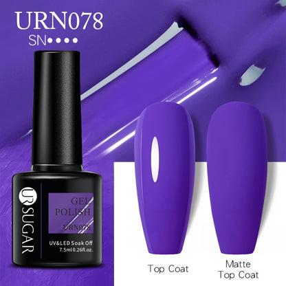 UR SUGAR 7.5ml Autumn Red Series Nail Gel Polish Gel Paint Nail Art Semi Permanent Nail Art Manicure Soak Off LED UV Nail Gel