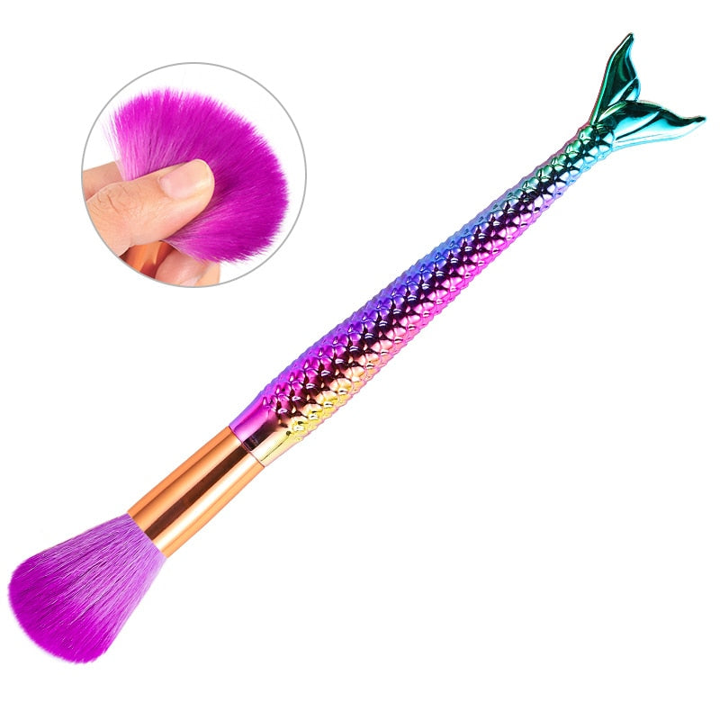 Nail art Pinsel Entfernen Nagel Staub Pinsel Acryl UV Gel Polieren Pulver Reinigung Werkzeug Schönheit Make-Up Pinsel Maniküre Zubehör