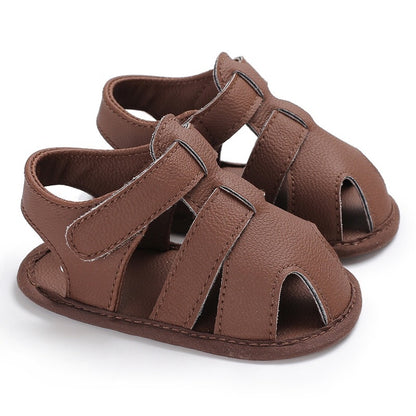 Summer Baby Boy Shoes Toddler Kids Beach Sandals Boys Soft Leather Non-Slip Closed Toe Safety Shoes Baby Shoes