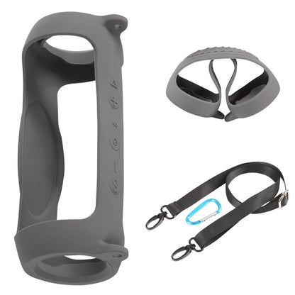 New Bluetooth Speaker Case Soft Silicone Cover Skin With Strap Carabiner for JBL Charge 5 Wireless Bluetooth Speaker Bag