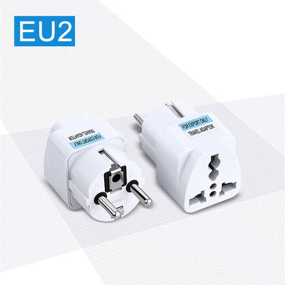 1PCS Universal US UK AU To EU Plug USA To Euro Europe Travel Wall AC Power Charger Outlet Adapter Converter 2 Round Pin Socket