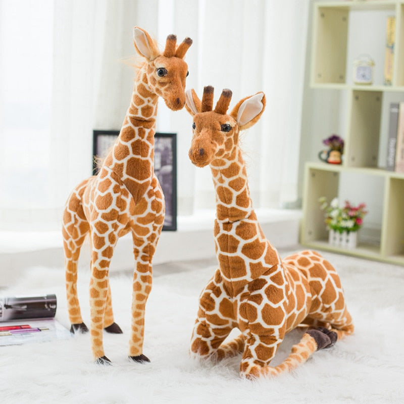 Huge Real Life Giraffe Plush Toys Cute Stuffed Animal Dolls Soft Simulation Giraffe Doll Birthday Gift Kids Toy Bedroom Decor