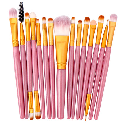 FJER 6PCS-15PCs Makeup Brush Set Cosmetict Makeup For Face Make Up Tools Women Beauty Professional Foundation Blush Eyeshadow