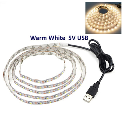 DC 5V USB LED Strips 2835 White Warm White Tira LED Strip Light TV Background Lighting Tape Home Decor Lamp 1- 5m