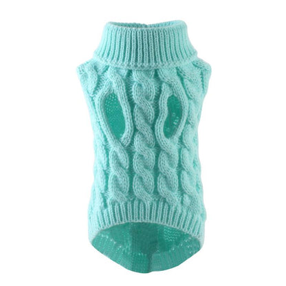 Warm Dog Sweater Winter Clothing Turtleneck Knitted Pet Cat Puppy Clothes Costume for Small Dogs Chihuahua Outfit Sweaters Vest