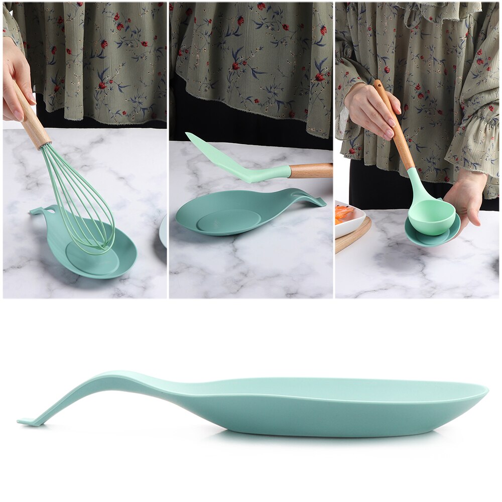 1Pc Silicone Insulation Spoon Shelf Heat Resistant Placemat Drink Glass Coaster Tray Spoon Pad Eat Mat Pot Holder Kitchen Tool