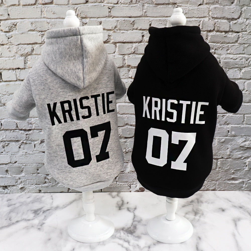 Custom Dog Hoodies Large Dog Clothes Personalized Pet Name Clothing French Bulldog Clothes for Small Medium Large Dogs XS-6XL