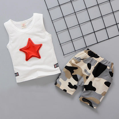 1 set kids boys Summer outfits 1-3 years boys Toddler kids baby boys outfits cotton Tee+Shorts Pants clothes Set cool cartoon