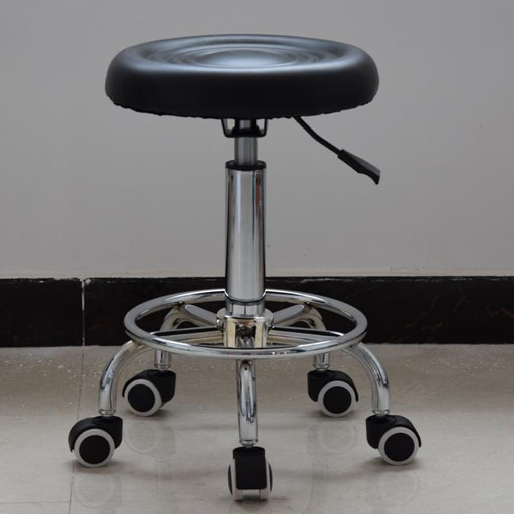 Salon Stool Hairdressing Barber Chair Beauty Swivel PU Equipment Lift Furniture Adjustable Swivel Salon Rolling Massage Chair