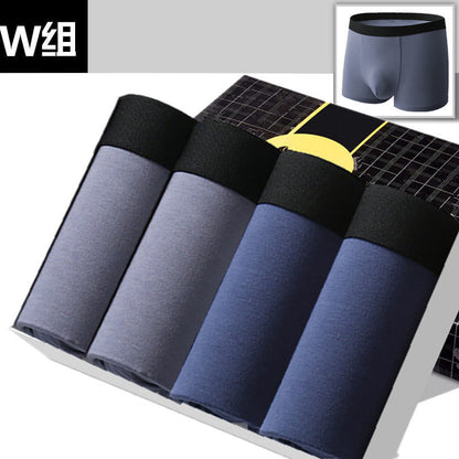 4pcs/Lot Men&#39;s Panties Underpants Cueca Boxers Underwear Cotton Thermal for Man Breathable Homme Sexy Soft Male Shorts