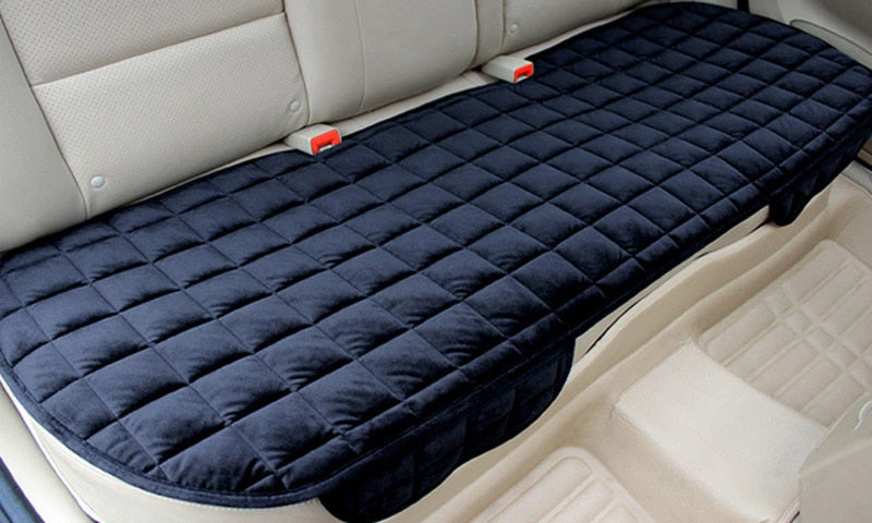 Car Seat Cover Car Accessory Front Rear Flocking Cloth Winter Warm Cushion Breathable Protector Mat Pad Universal Auto Interior