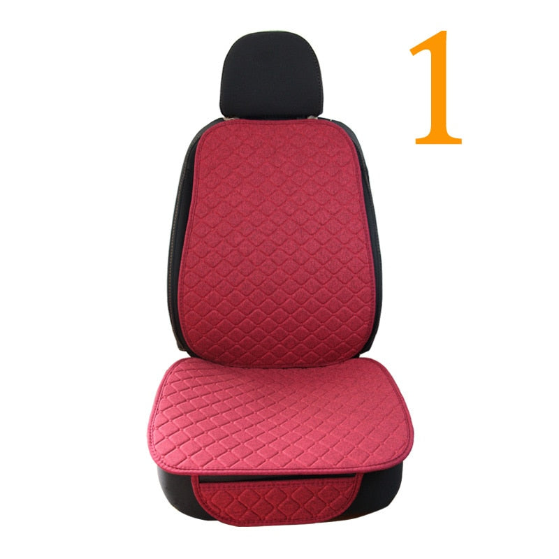 Big Size Linen Flax Car Seat Cover Protector Front Seat Backrest Cushion Pad Mat Auto Front Interior Styling Truck SUV or Van