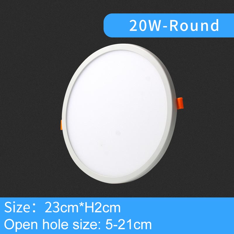 LED Panel Light Ultra thin Recessed Downlights 6W 8W 15W 20W 220V 230V Round Square Ceiling Panel lamp