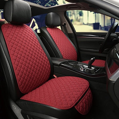 Universal Car Seat Cover Protector Linen Front Rear Back Flax Summer Cushion Pad Mat Sedan Suv Pick-up Car Interior Accessories