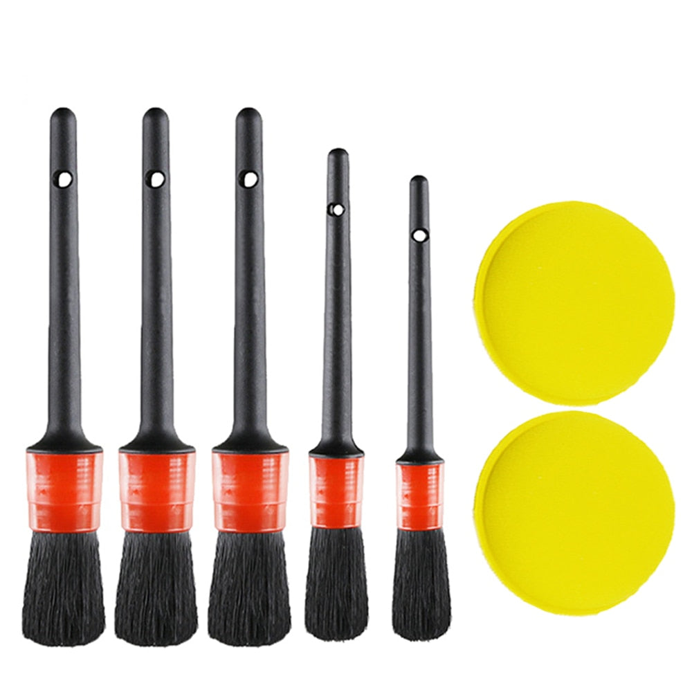 Detailing Brush Set Car Cleaning Brushes Power Scrubber Drill Brush For Car Leather Air Vents Rim Cleaning Dirt Dust Clean Tools