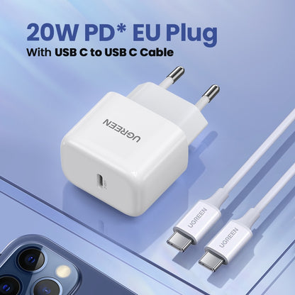 UGREEN PD Charger 20W USB C Charger for iPhone 13 12 11 Fast Charging USB Charger for Samsung S10 Xiaomi Mobile Phone Charger