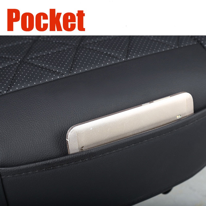 New Front Car Seat Cover PU Leather Cars Seat Cushion Automobiles Seat Protector Universal Car Chair Pad Mat Auto Accessories