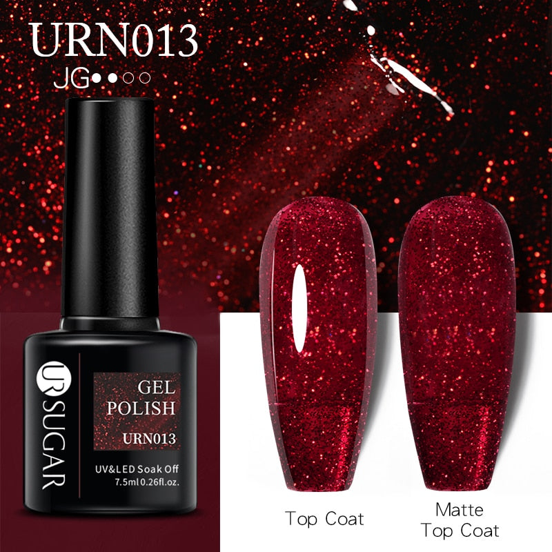UR SUGAR 7.5ml Autumn Red Series Nail Gel Polish Gel Paint Nail Art Semi Permanent Nail Art Manicure Soak Off LED UV Nail Gel