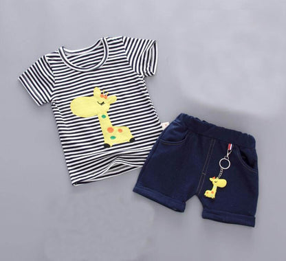 1 set kids boys Summer outfits 1-3 years boys Toddler kids baby boys outfits cotton Tee+Shorts Pants clothes Set cool cartoon