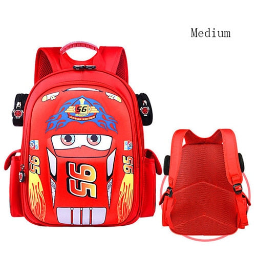 Lightning McQueen Cartoon 3D Car School Bags Boys Primary School Backpack Kids Kindergarten Schoolbags Mochila Infantil
