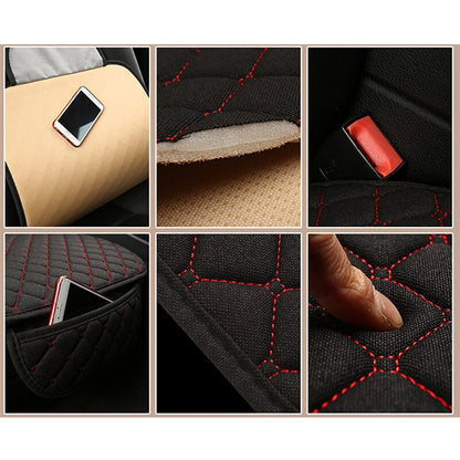 Universal Car Seat Cover Protector Linen Front Rear Back Flax Summer Cushion Pad Mat Sedan Suv Pick-up Car Interior Accessories