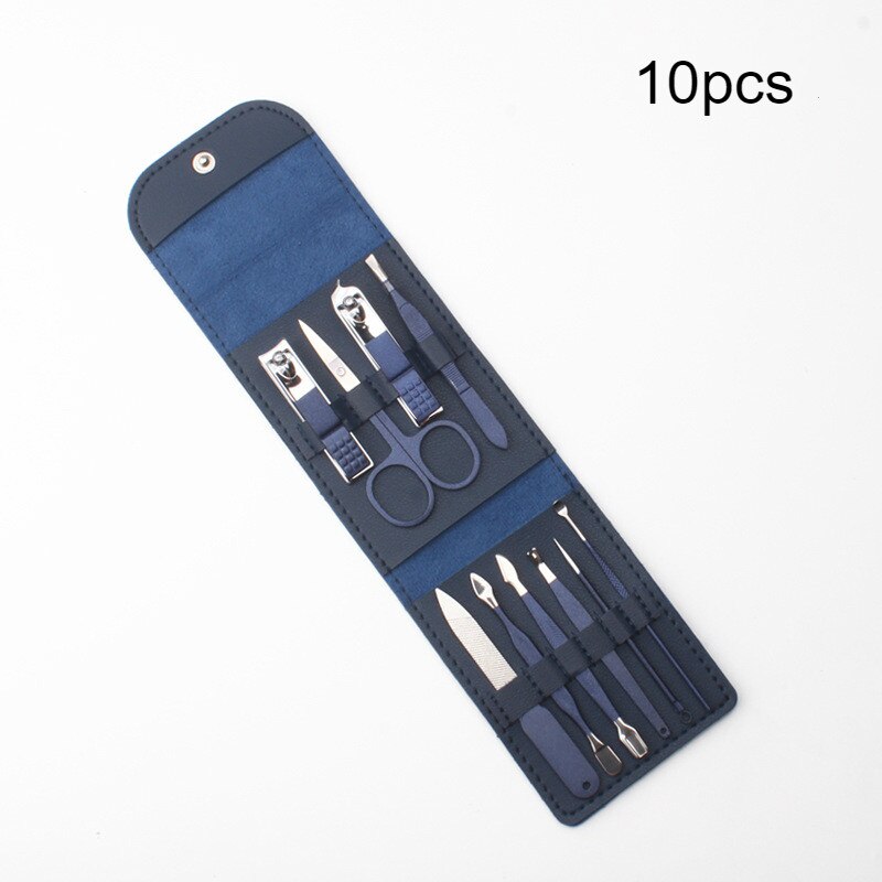 7-18pcs Stainless Steel Nail Clipper Kit Manicure Tools Fingertip Set Foot Scissors Nail Cutter Cuticle Scissors Pedicure Tool