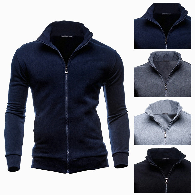 MRMT 2023 Brand New Men&#39;s No Hoodies Sweatshirts Zipper Stand Collar Men Sweatshirts For Male No Hooded Sweatshirt Man Pullover