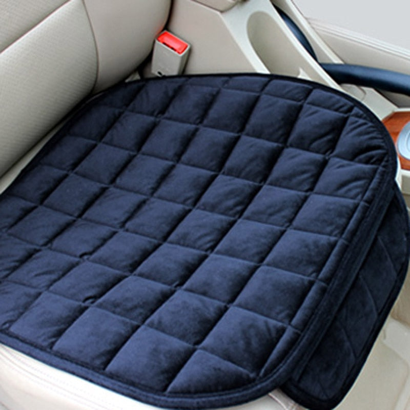 Car Seat Cover Car Accessory Front Rear Flocking Cloth Winter Warm Cushion Breathable Protector Mat Pad Universal Auto Interior