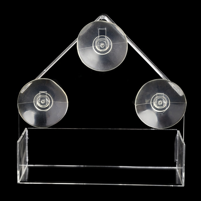 Clear House Window Bird Feeder Birdhouse With Suction Outdoor Garden Feeding New