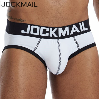 JOCKMAIL Sexy Men Underwear Briefs Cuecas Calzoncillos Slip Gay Underwear U Convex Pouch Breathable Cotton Male Panties Shorts