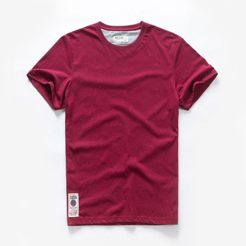 Men&#39;s T-shirt Cotton Solid Color t shirt Men Causal O-neck Basic Tshirt Male High Quality Classical Tops