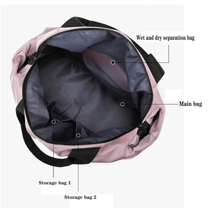 Women Large Capacity Gym Bag Waterproof Swimming Yoga Sports Bags Multifunction Hand Travel Duffle Weekend Package  XA190Y