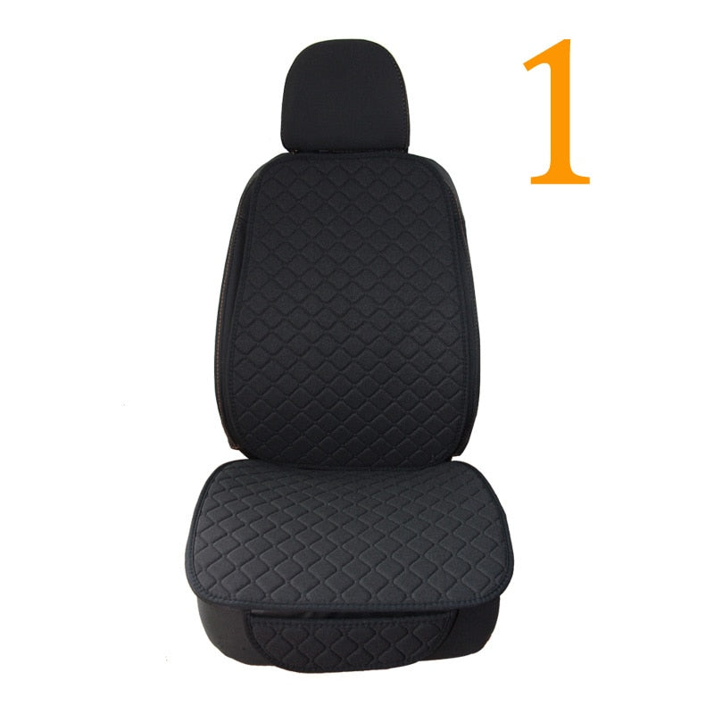 Linen Car Seat Cover Protector Summer Front or Rear Seat Back Cushion Pad Mat Backrest Universal for Auto Interior Truck Suv Van