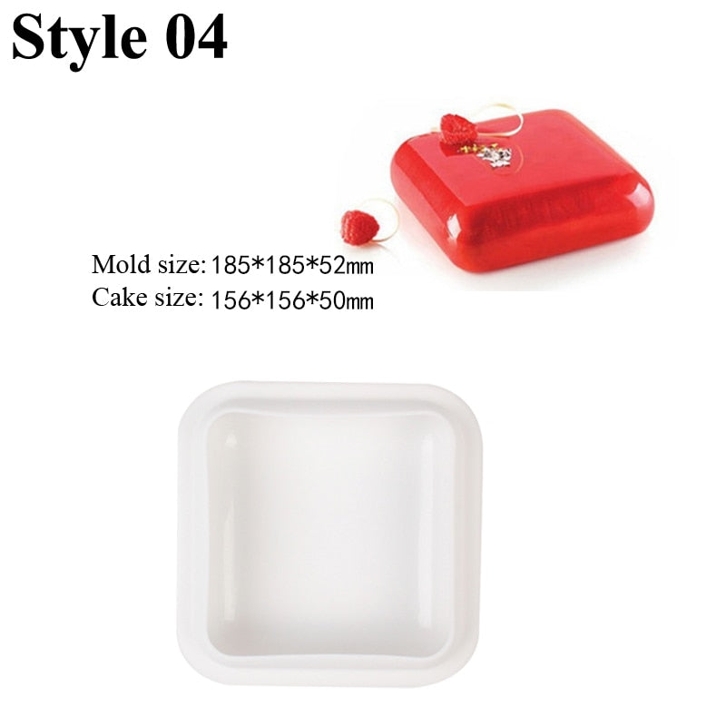 SHENHONG Non-Stick Silicone Cake Molds Mousse Bakeware Set Party Dessert Baking Moulds Pastry Decorating Tools Kitchen Utensil