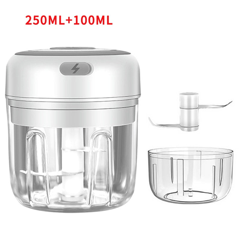 HiPiCok Electric Food Chopper Meat Grinder Garlic Crusher Mini Garlic Press Vegetable Chopper Masher Machine USB Kitchen Gadgets