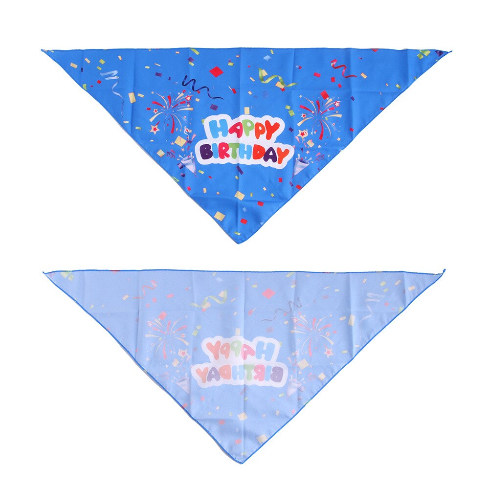 Happy Birthday Dog Bandanas Triangular Bandage Scarf Pet Product Puppy Kitten Teddy Chihuahua Neckerchief  Dogs Accessories Gift