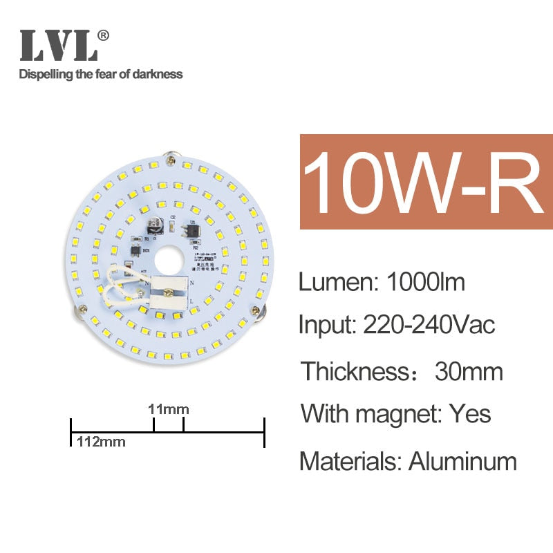 LED Panel Light 7W 10W 18W 25W 40W No Flicker AC 220V 230V for Ceiling Light Source Square Round Panel Light