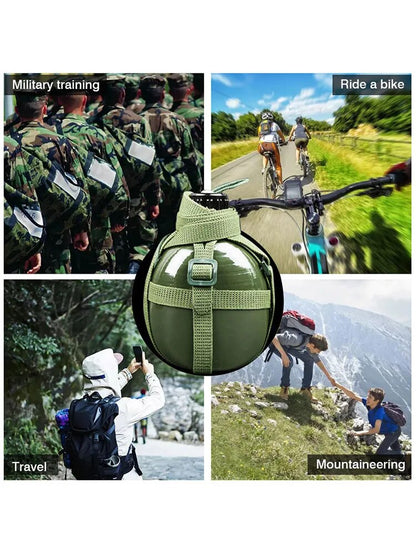 Military Type 87 aluminum kettle Convenient Large Capacity Survival Water Bottle Canteen Kettle for Outdoor Camping Travel