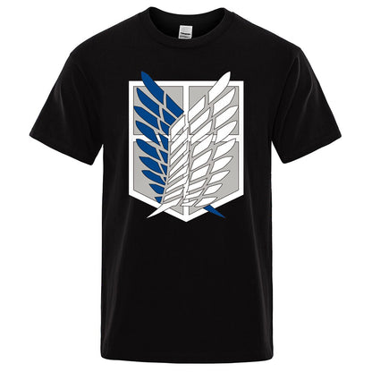 Attack On Titan T Shirt Wings Of Freedom Mikasa T-shirts Mens Japanese Anime Tshirt Men Short Sleeve Summer Brand Tees Tops Man