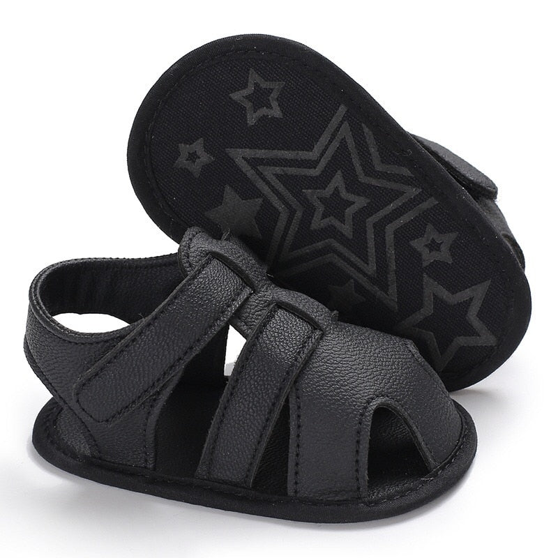 Summer Baby Boy Shoes Toddler Kids Beach Sandals Boys Soft Leather Non-Slip Closed Toe Safety Shoes Baby Shoes