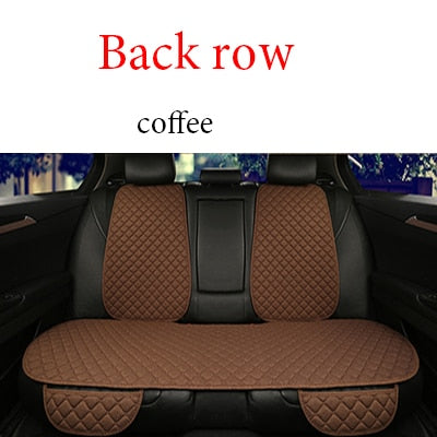 Universal Car Seat Cover Protector Linen Front Rear Back Flax Summer Cushion Pad Mat Sedan Suv Pick-up Car Interior Accessories